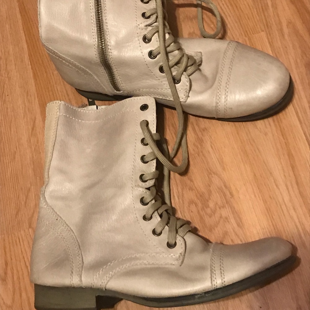 STEVE MADDEN Troopa combat leather boots Sz 9.5